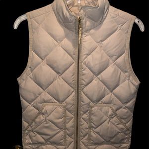 J. Crew tan puffer vest